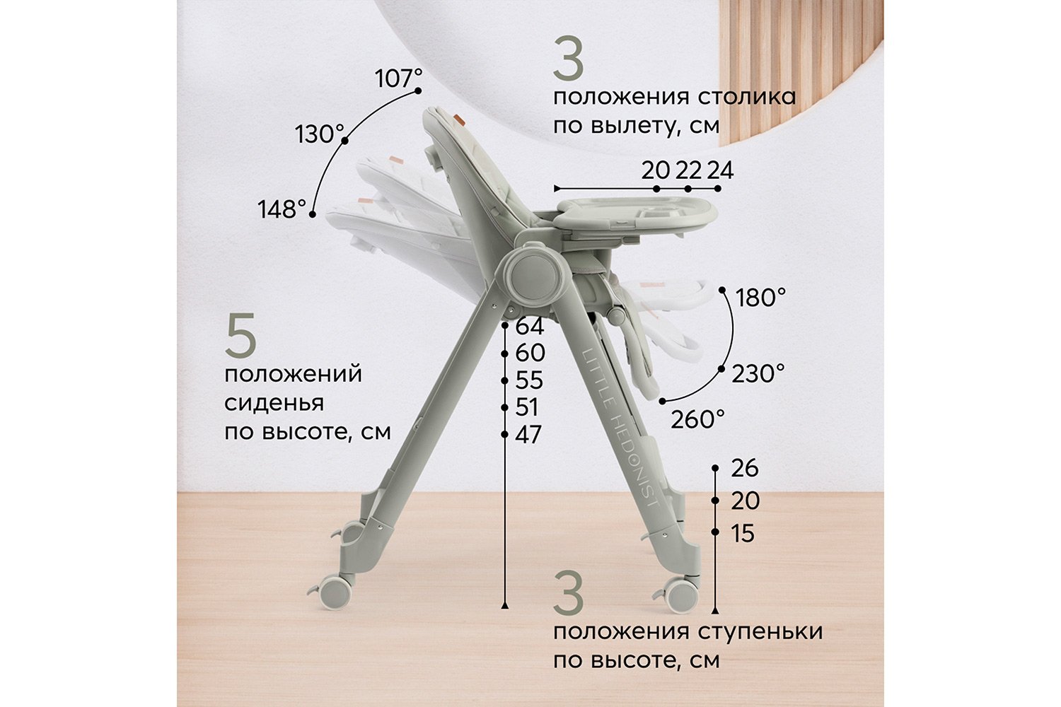 Стул для кормления HAPPY BABY Berny lux new