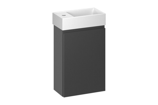 Изображение товара Тумба подвесная с раковиной WC Area 221801001 40 см, цвет каркаса тёмно-серый, фасада тёмно-серый