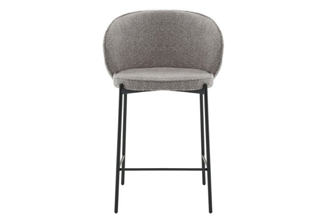 Стул барный Stool Group Тисдейл 56х94.5х56 см, цвет обивки серый, ножек чёрный