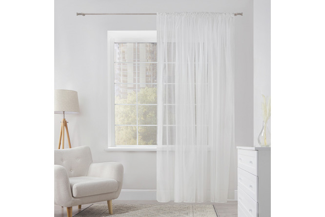 Изображение товара Тюль MICASA Alda 500х280 см жемчужный Универсальная лента