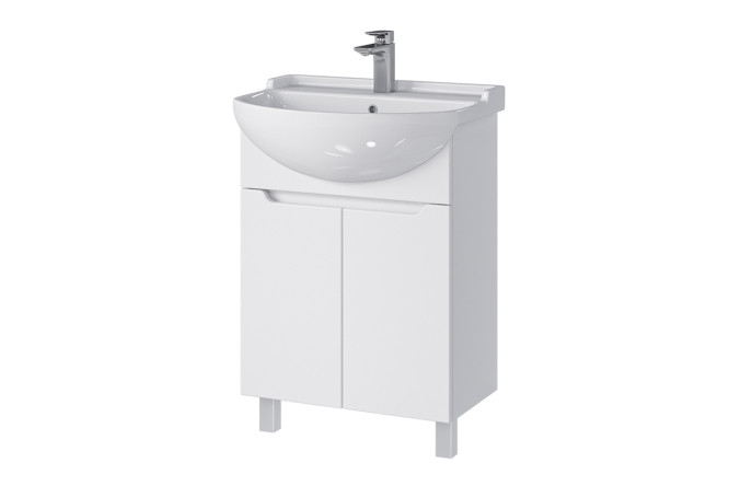 Изображение товара Напольная тумба Sanstar Лайн 131.1-1.5.1 белая 56,1х70х30,5 см МДФ