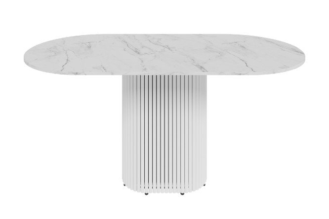 Стол GENGLASS Trubis oval с трубчатым подстольем 160х75х80 см