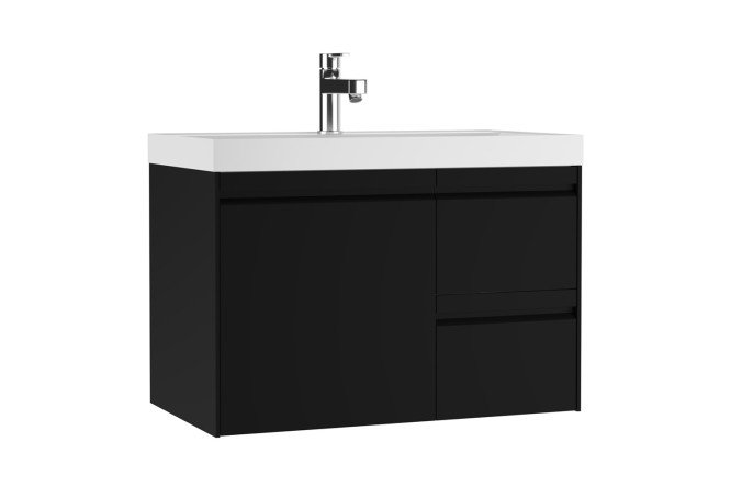 Изображение товара Тумба подвесная Домино Chelsea 80 В2 DD4403T 79.2 см, цвет каркаса чёрный, фасада чёрный