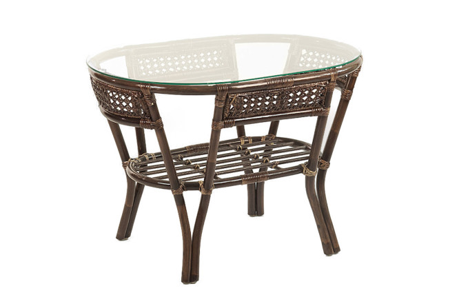 Изображение товара Стол Стекло-Ротанг 85 см Пеланги