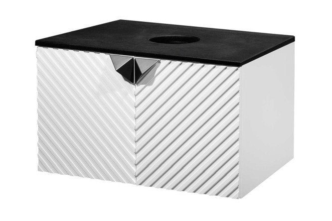 Изображение товара Подвесная тумба для ванной RUNO Андорра 70 см белый и черный цвета