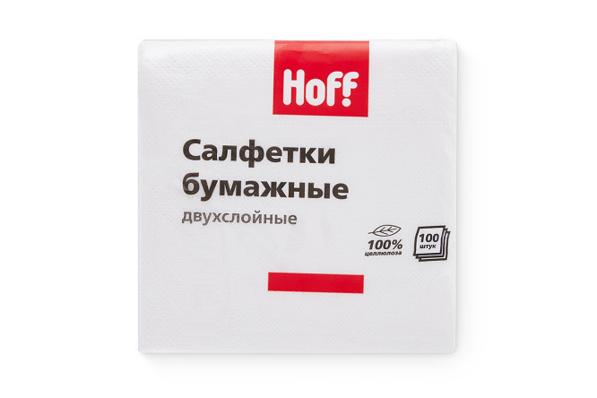 Изображение товара Салфетки двухслойные HOFF 100 шт.
