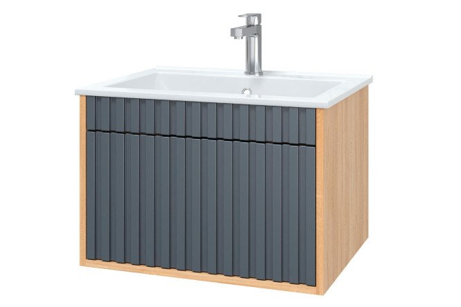 Изображение товара Подвесная тумба для ванной комнаты ONIKA Дайлер 60 дуб сонома графит