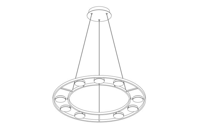 Фото 12 Светильник подвесной LED MAYTONI DECORATIVE LIGHTING Modern Fad 12 кв.м., 80х150х80 см, LED
