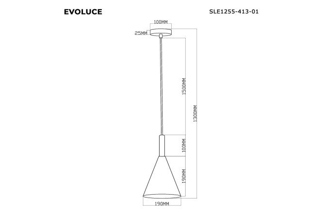 Светильник подвесной EVOLUCE Arket 2 кв.м., 19х31.5х19 см, E27