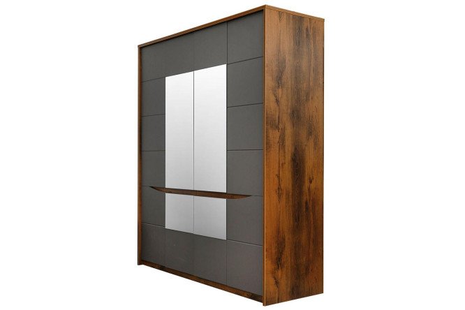 Изображение товара Стильный шкаф для одежды Монако 188x214 см с 4 дверями и зеркалами