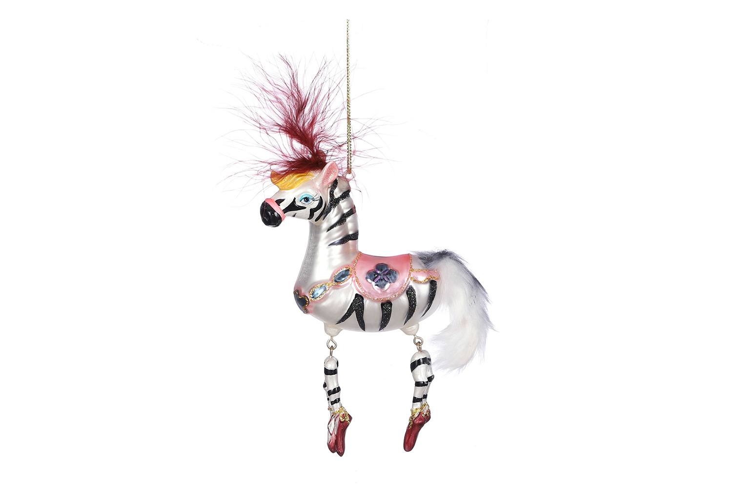 фото Ёлочная игрушка на клипсе зебра-балерина hoff