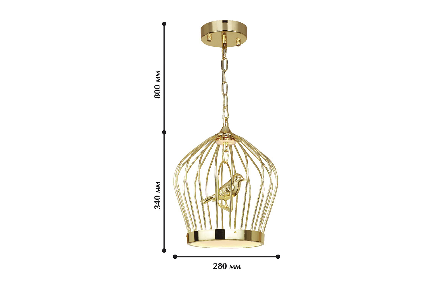 Люстра подвесная FAVOURITE Chick 4 кв.м., LED, 28 см