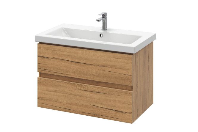 Изображение товара Тумба подвесная Sanstar Lavanti 441.1-1.4.1.ККОМ дуб вотан с раковиной 76.5 см