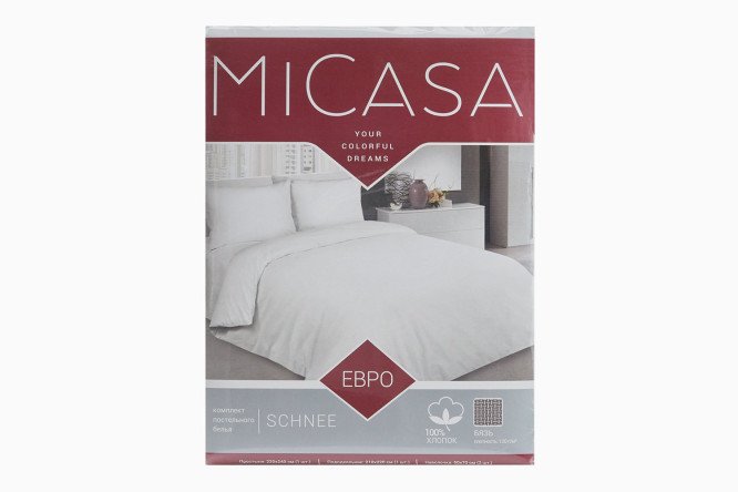 Комплект постельного белья MICASA Schnee 145х215 см, 1,5 спальный