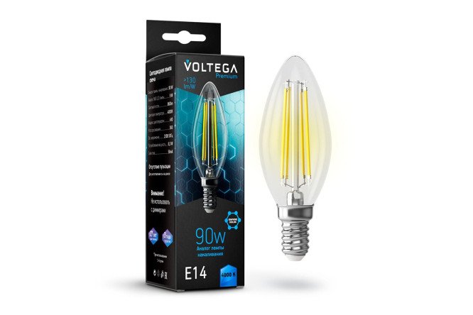 Изображение товара Светодиодная лампа VOLTEGA Crystal Candle Graphene E14 9W холодный свет