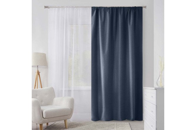 Изображение товара Штора MICASA Hush 180х300 см, 1 шт., цвет синий