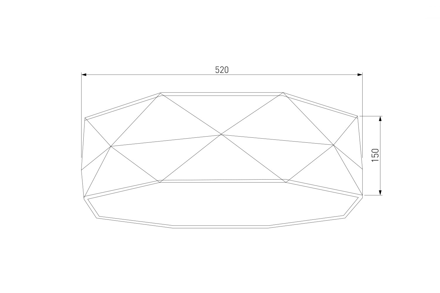 Светильник потолочный TK LIGHTING Kantoor 1566 16 кв.м., 52x16x52 см, E27