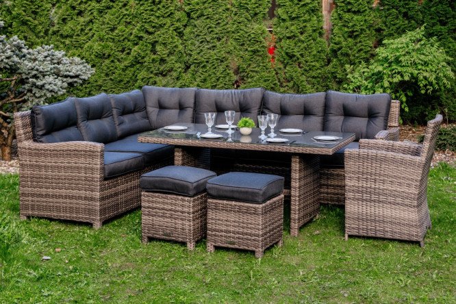 Комплект мебели Genry цвет каркаса серый, отделки серый