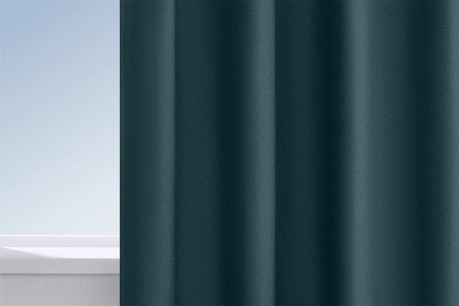 Изображение товара Штора HOFF Brenda 200х280 см серо-бирюзовая блэкаут универсальная лента