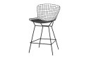 Стул полубарный Stool Group Bertoia 53х112х68 см, цвет сидушки чёрный, ножек чёрный