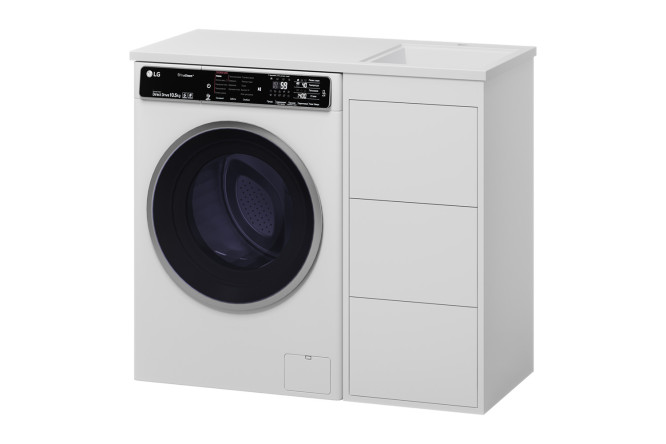 Изображение товара Тумба напольная под стиральную машину Grafit 40 GRA-01040-023 с 3 ящиками