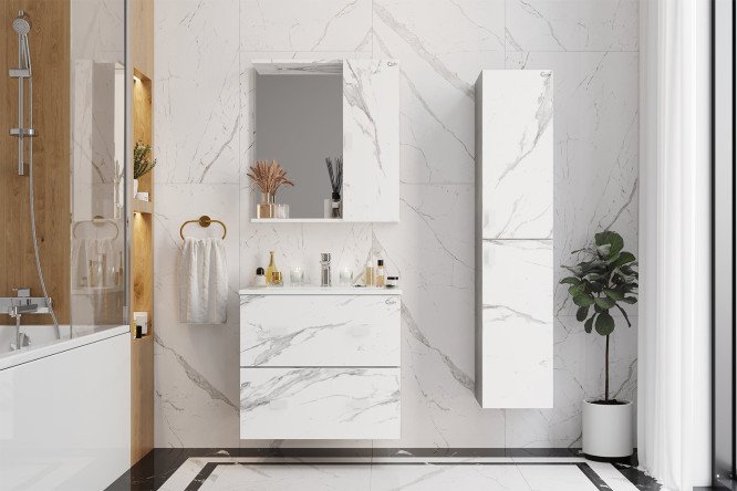 Изображение товара Ванный гарнитур Марбл 65 стильный и практичный для современной ванной