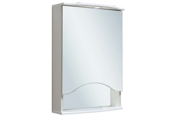 Изображение товара Шкаф-зеркало RUNO Фортуна белый подвесной 50х75х24 см правый