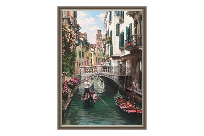 Изображение товара Репродукция в раме Цветущая Венеция 80х110 см