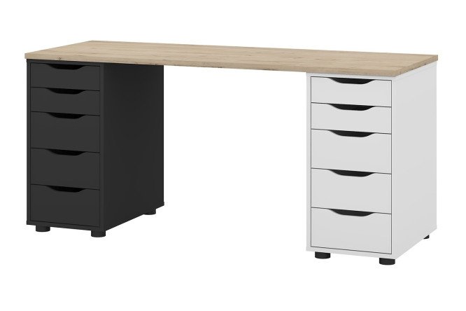 Изображение товара Письменный стол Alexys 140 с двумя тумбами - современное решение для дома и офиса