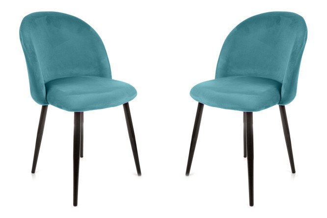 Изображение товара Комплект стульев Бостон 45х77х44 см вельвет сталь современный дизайн