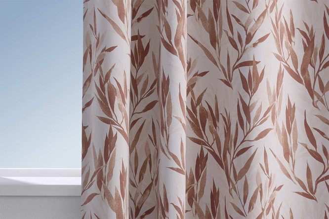 Изображение товара Штора HOFF Импасто 145х300 см жаккард универсальная лента серо-бежевый