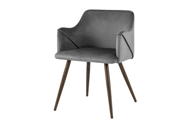 Изображение товара Стул с подлокотниками Монарх 54x76x53 см вельвет металлические ножки