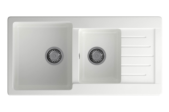 Изображение товара Врезная мойка с крылом GRANFEST Practik GF-P-980KL 98х51х20 см