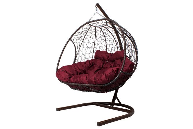 Изображение товара Кресло подвесное Добрыня цвет основания и каркаса коричневый, отделки коричневый