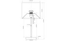 Лампа настольная HOFF Simple White E27, 23x47x23 см