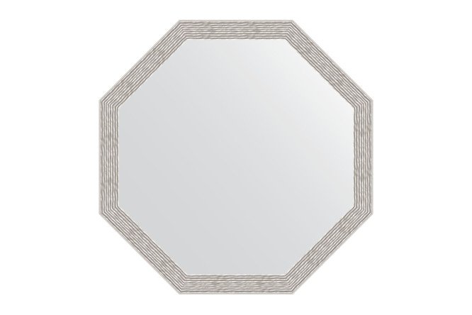 Изображение товара Настенное зеркало в багетной раме EVOFORM Octagon 63х63 см алюминий