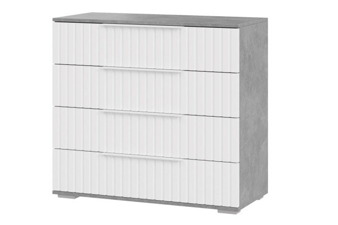 Изображение товара Комод Хилтон белый матовый светлый каркас современные мебель