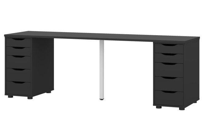 Изображение товара Письменный стол Alexys 200 см с квадратной опорой и тумбами