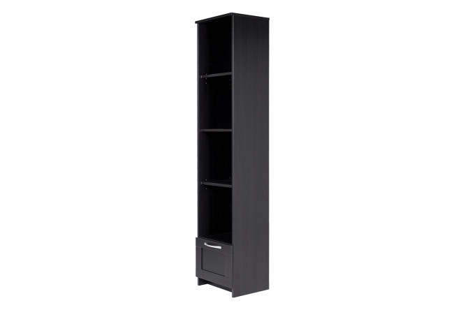 Изображение товара Стеллаж Sirius с одним ящиком, размеры 39,2x190x34,8 см, дуб венге