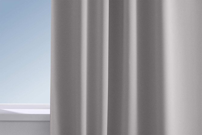 Изображение товара Штора HOFF Гуашь 145х300 см светло-серая блэкаут ультра темноту