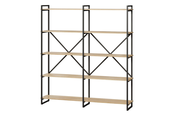 Изображение товара Стеллаж Роквуд черного и дуба сонома 160х182х34 см