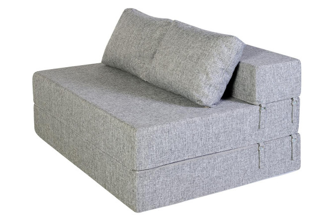 Изображение товара Бескаркасный диван-кровать Валентина серого цвета 230х90х140 см