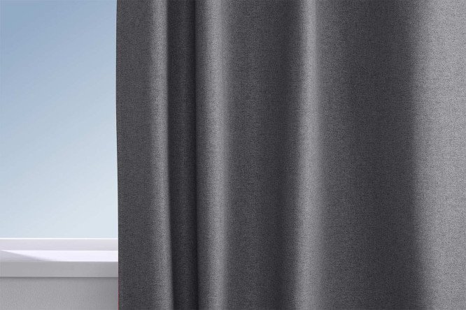 Штора ESTUDI BLANCO Ester 180х270 см, 1 шт., цвет графитовый