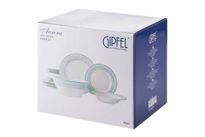 Фото 9 Столовый сервиз GIPFEL Aurora на 6 персон Костяной фарфор