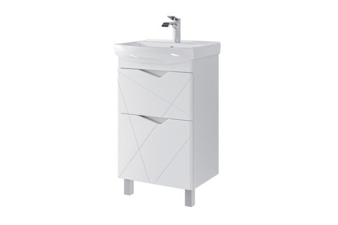 Изображение товара Тумба напольная Sanstar Линни 222.1-1.4.1.КФЕС 47.4 см, цвет каркаса белый, фасада белый