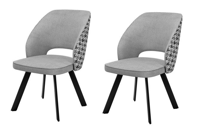 Изображение товара Комплект поворотных стульев DIKLINE 274, рогожка, металлические ножки