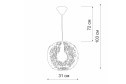 Люстра VITALUCE V6919/1S 3 кв.м., 31х103х31 см, E27