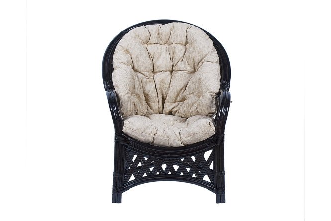 Изображение товара Кресло Черчилль венге беж с комплектом подушек 75x90x75 см