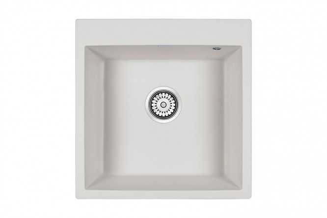 Изображение товара Врезная мойка PAULMARK Praktisch PM105152-WH 51х52х20 см кварцевый композит