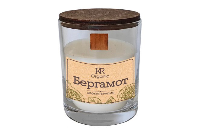 Изображение товара Свеча в стакане Organic 8 см, 1 шт.